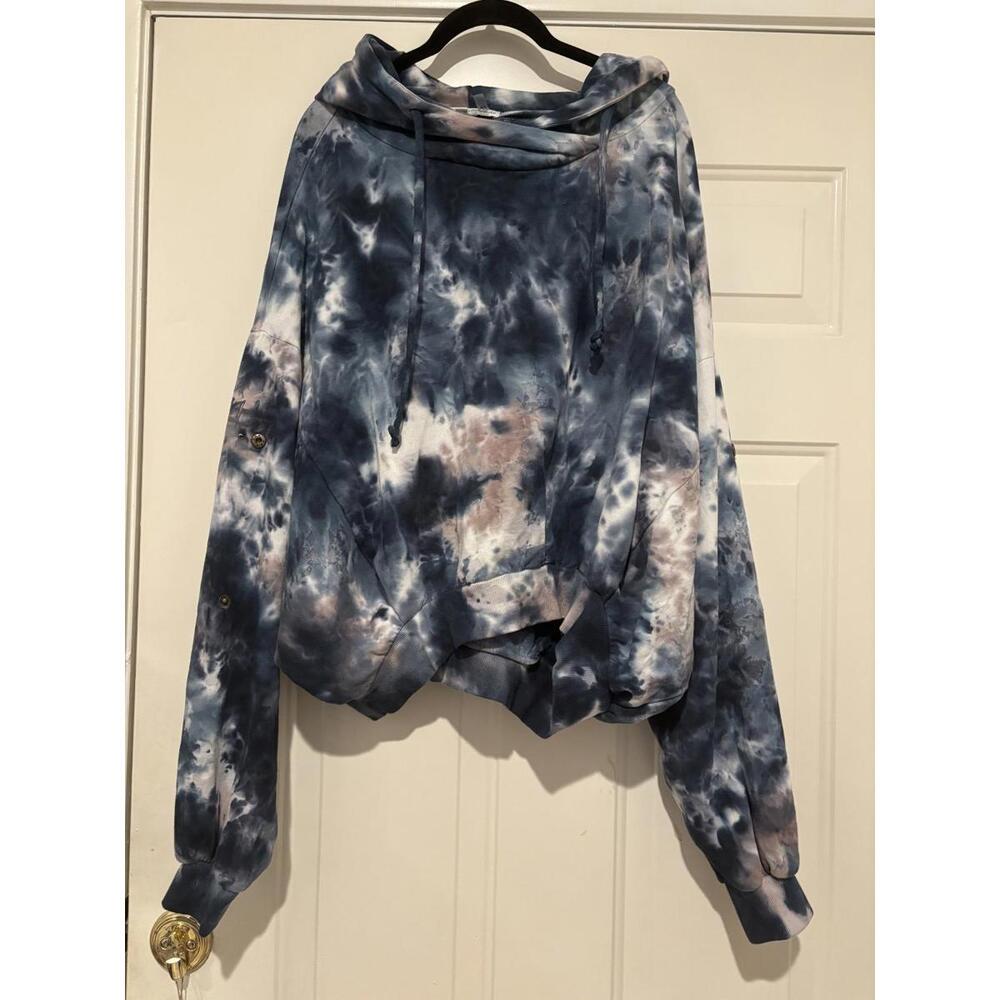 Women's sz M-L Young Broke and Fabulous tie dye hoodie sweatshirt #1322